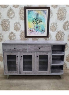 Living Storage Cabinet Modern Style Entrance Locker Storage Cabinet With Wood Leg Storage Rack With Doors 150*40*100cm  - Image 2