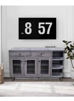 Living Storage Cabinet Modern Style Entrance Locker Storage Cabinet With Wood Leg Storage Rack With Doors 150*40*100cm  - Image 4