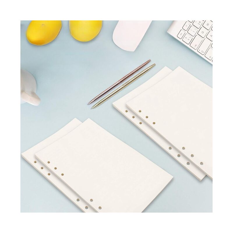 4PCS A5 Paper, 6 Ring Loose Leaf Paper, 180 Sheets Thick A5 Refill Paper, 6 Hole A5 Printer Paper Refills Inserts for Binder Planner Journal Notebook (Size : BLANK) - Image 4