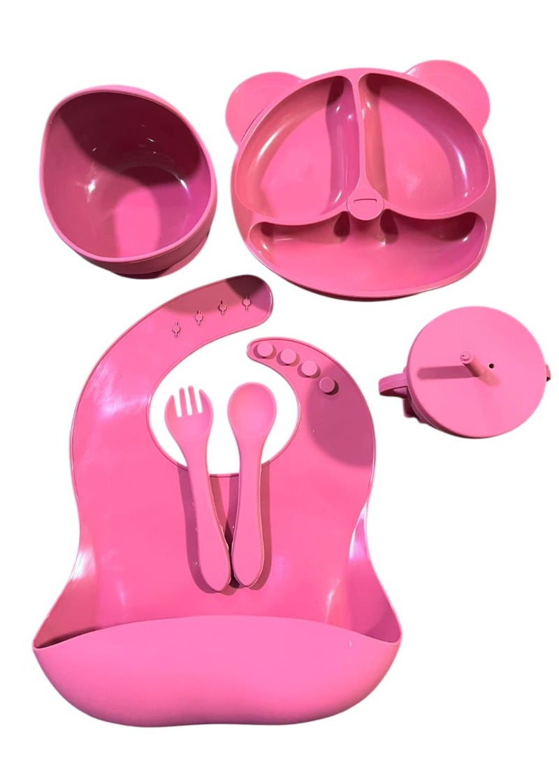طقم أكل أطفال سيليكون – 6 قطع - Image 2