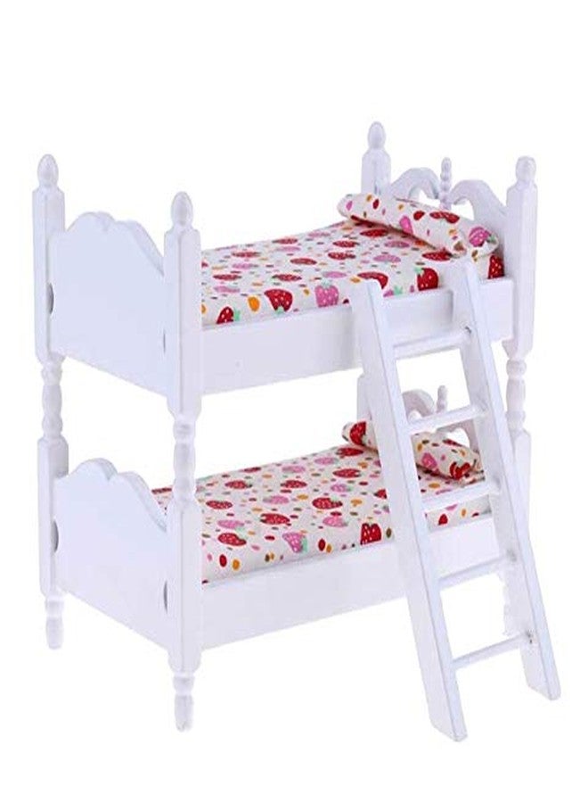 EatingBiting 1:12 Handmade mini Miniature Double Bedroom Furniture Bunk Bed Ladder Bunk Beds Room Furniture Accessories - Image 1
