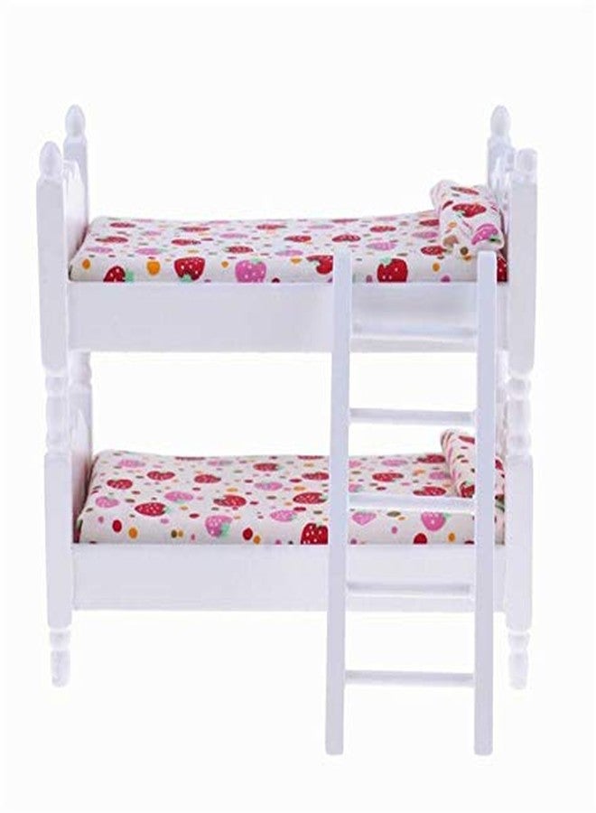 EatingBiting 1:12 Handmade mini Miniature Double Bedroom Furniture Bunk Bed Ladder Bunk Beds Room Furniture Accessories - Image 3