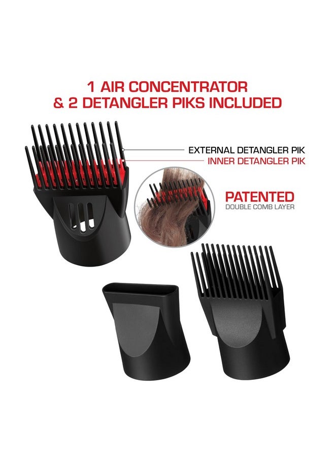 Red by Kiss - RED by Kiss Handle-Less 2200W Ceramic Tourmaline Hair Dryer, 3 Heat Settings, Pro Blow Dryer with Comb Attachment, Ionic for Frizz-Free Shine, Detangler & Straightening for 4C - Image 1