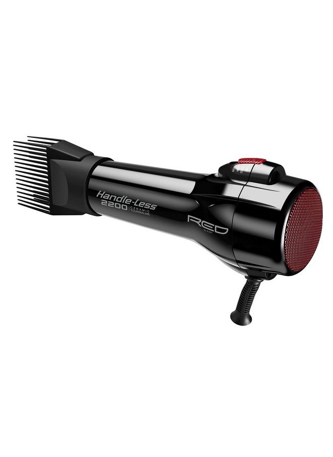 Red by Kiss - RED by Kiss Handle-Less 2200W Ceramic Tourmaline Hair Dryer, 3 Heat Settings, Pro Blow Dryer with Comb Attachment, Ionic for Frizz-Free Shine, Detangler & Straightening for 4C - Image 1