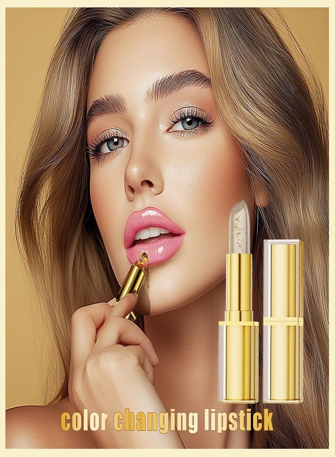 FYEBOO Gold Crystal Ph Lipstick Temperature-Sensitive Color Changing Lipstick, Long-Lasting Moisturizing Formula & Plumping Effect Transfer-Proof Lip Balm (02# Silver) - Image 5