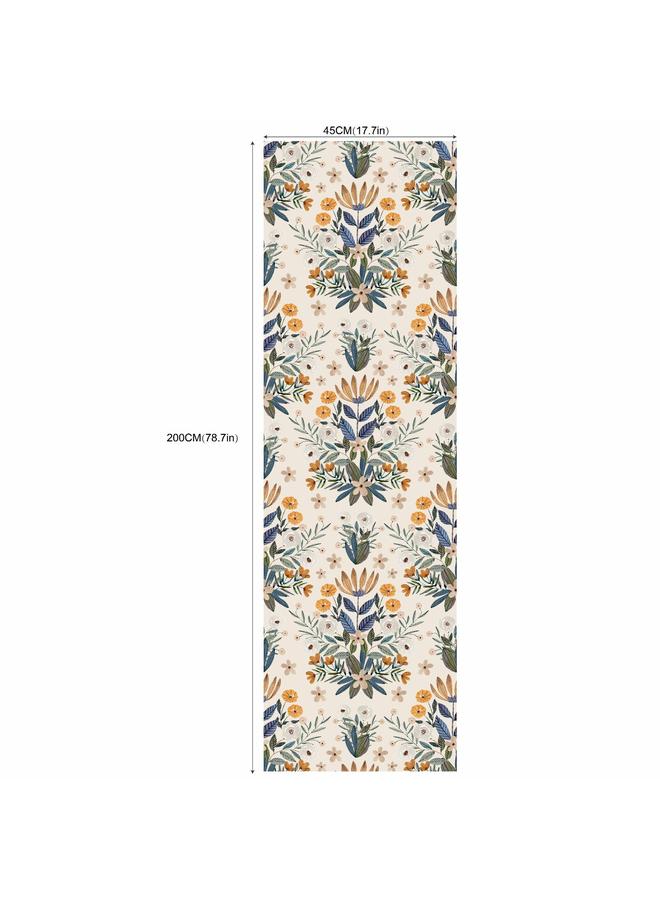 Bluejw Hot Sale At Home And Abroad Living Room Background Removable Wallpaper Green Plant Flower Figure Seamless Self-adhesive Wallpaper RW444-445 - Image 1