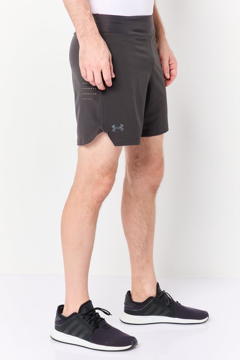 UNDER ARMOUR Men Sportswear Fit Brand Logo Training Shorts, Grey - Image 3