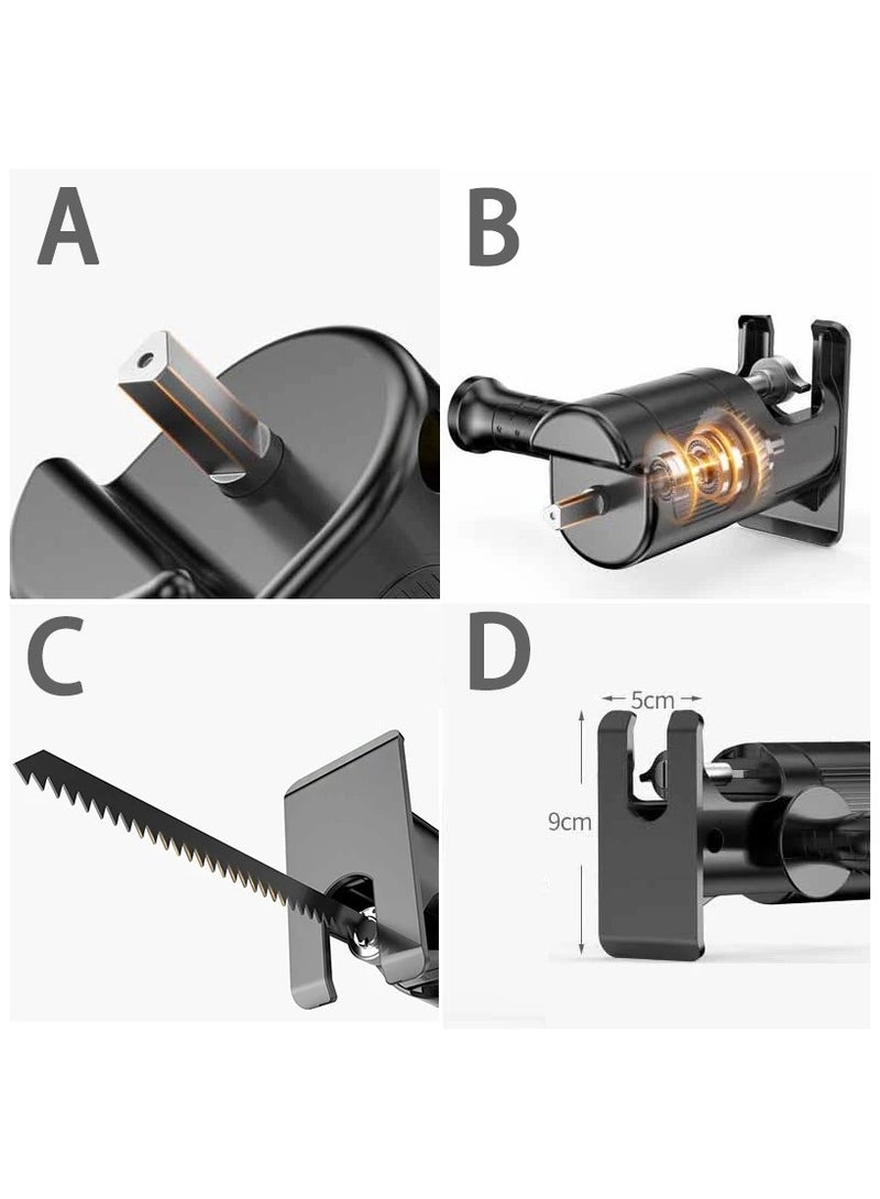 AROAQ Screwdriver Conversion Head, Electric Drill to Electric Saw, Household Reciprocating Saw, Multifunctional, Wood Tools - Image 4