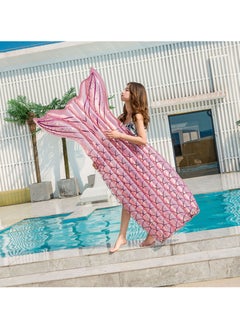 General Sequins thickened mermaid float fish tail children and adults inflatable floating bed on the water float stable float to open the water fun time  - Image 3