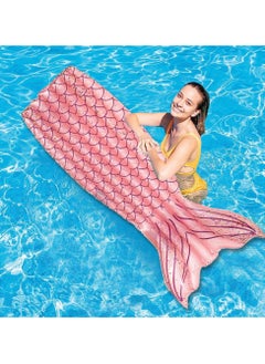 General Sequins thickened mermaid float fish tail children and adults inflatable floating bed on the water float stable float to open the water fun time  - Image 1