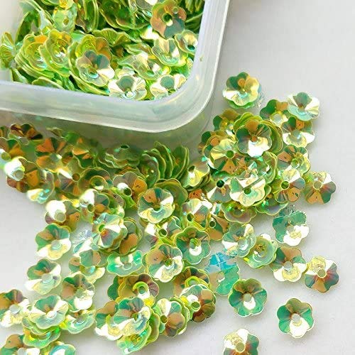 Chenkou Craft 7500pcs Sequins, 6mm Rainbow AB Flower Cup, 15 Colors, for Wedding, Christmas Clothes, Jewelry, 1 Box - Image 5