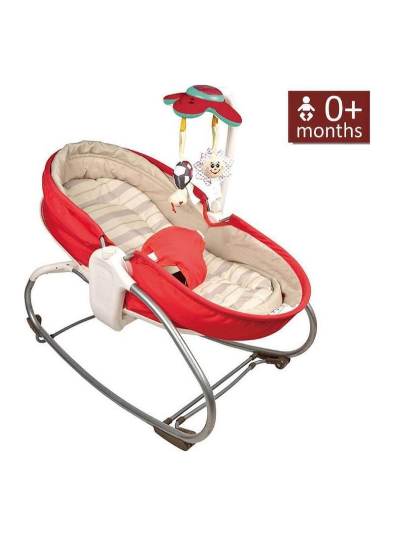 Tiibaby 3-in-1 Baby Rocker Chair with Music and Vibration,Red - Image 3