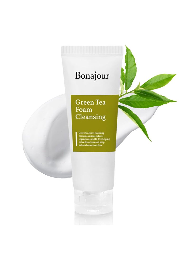 BONAJOUR - BONAJOUR Green Tea Natural Pores Foam Cleanser  The Best Facial Wash for Acne  Oily skin 51Floz - Image 1