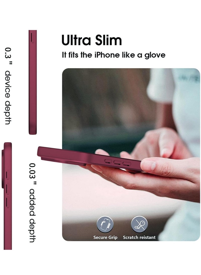 NEW iPhone 16 Pro Max Ultra-Thin Matte Wine Red Case – Soft Touch Cover with Camera Lens and Screen Protectors, Anti-Scratch Shockproof Slim Design - Image 4