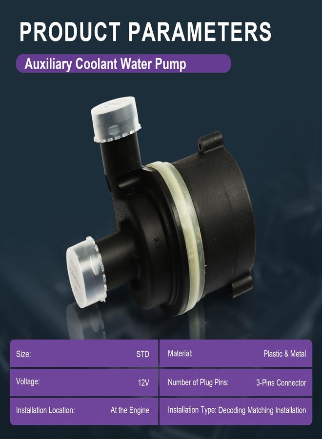 Sprwinautummer 059121012B Auxiliary Coolant Water Pump 06D121601 Engine Water Pump 3.0TDI Replacement for VW Touareg Audi A4 A5 S5 A6 Q5 Q7 Avant Quattro Porsche Cayenne Macan Panamera 2007-2022 - Image 3