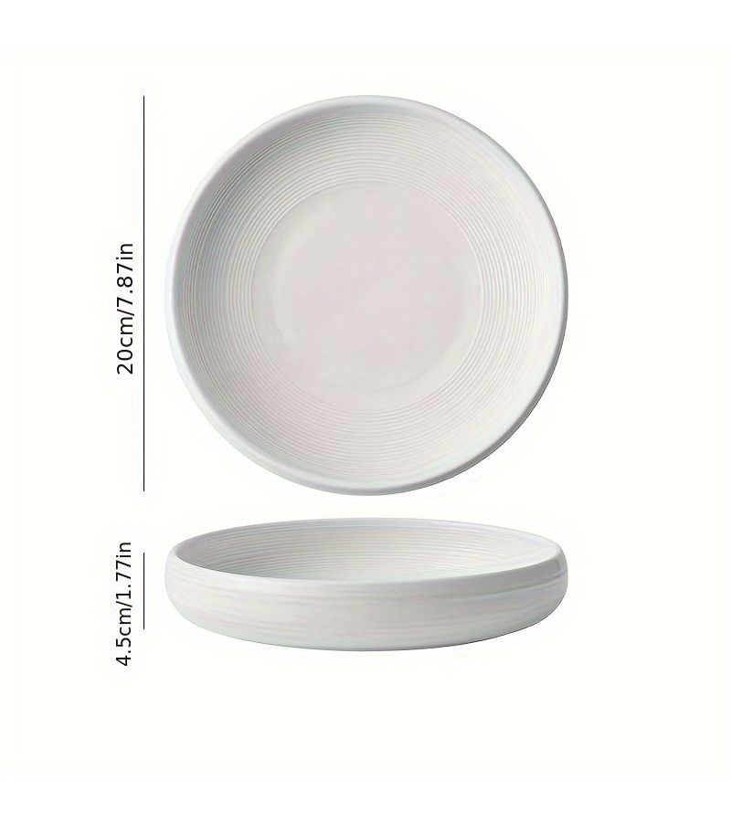 A Large 10 Inch Wes Drum Bowl Artistic Ceramic Dessert Soup Noodle Serving Bowl Light Luxury Home Decor - Image 3
