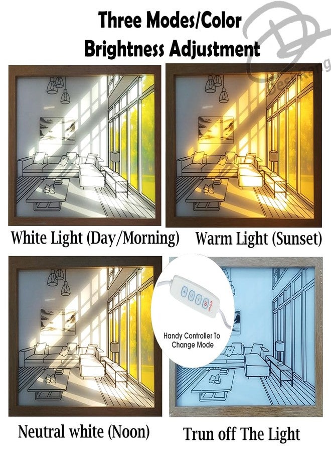 Desi Rang 3D LED Photo Frame, Wall hanging & Tabletop Picture, 3 Colors, Adjustable Brightness, Decorative & Night Lamp For Bedroom Home, Bedside Glowing Light Decor Art, (Living Room) - Image 2
