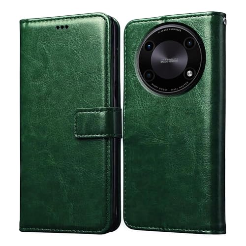 Casotec Flip Cover Compatible with Acer Super ZX 5G | Premium Leather Finish | Inbuilt Pockets & Stand | Flip Cover Back Case for Acer Super ZX 5G (Green) - Image 1