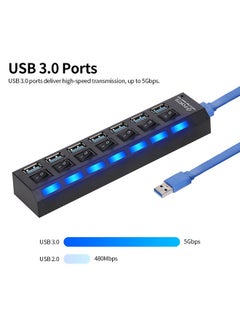 نيبمينينت موزع USB به 7 منافذ أسود  - Image 3