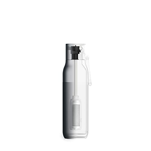 LARQ Bottle Filtered - Insulated Stainless Steel Water Bottle BPA Free with Nano Zero Technology and Long-Lasting Filters, Granite White, 17oz - Image 2