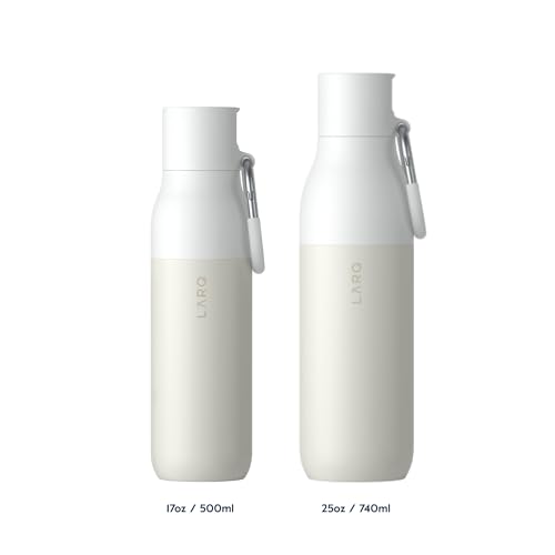 LARQ Bottle Filtered - Insulated Stainless Steel Water Bottle BPA Free with Nano Zero Technology and Long-Lasting Filters, Granite White, 17oz - Image 4