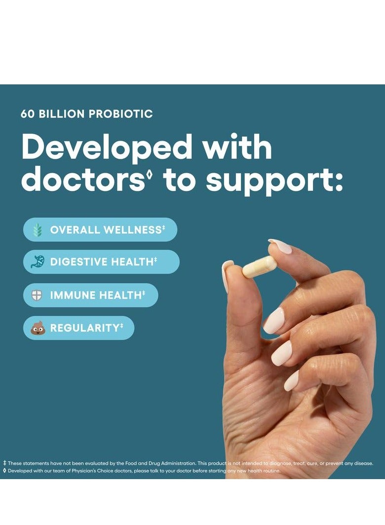 Physician's CHOICE Advanced Gut Health Bundle: 60 Billion Probiotics 30ct + Digestive Enzymes 60ct for Digestive, Gut, and Immune Health Supports Occasional Constipation, Diarrhea, Gas, and Bloating  - Image 3