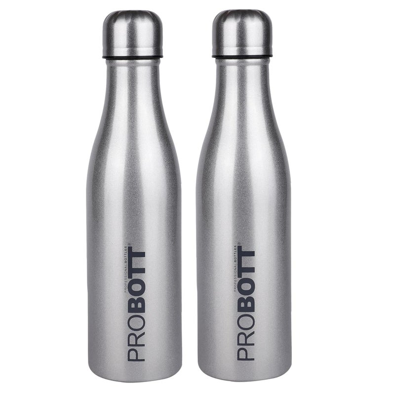 PROBOTT PROBOTT Thermosteel Vintage Flask Each 500ml -Silver (Pack of 2)  - Image 1