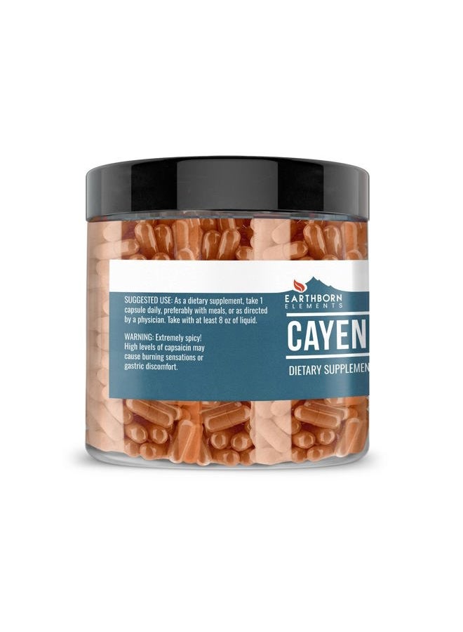 earthborn elements Cayenne Pepper Capsules, 200 Capsules (500 mg/Serving) by, Boosts Metabolism, Suppresses Hunger, Healthy Joints, Lower Blood Pressure, Digestive Health - Image 3