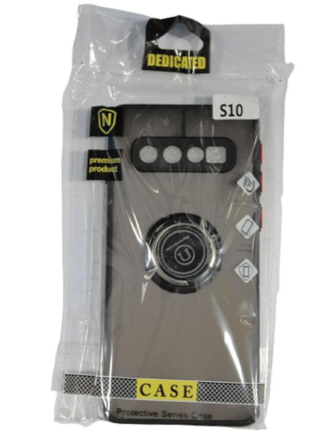 erorex Protective Case Cover For Samsung S10 With Magnetic Ring Holder Black - Image 2