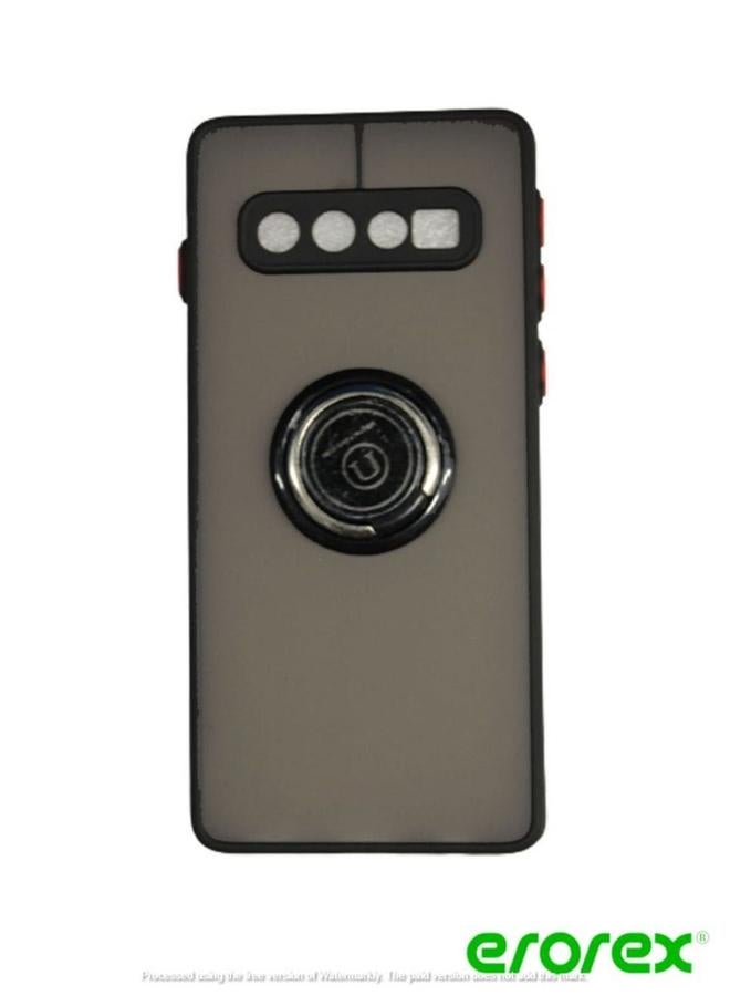 erorex Protective Case Cover For Samsung S10 With Magnetic Ring Holder Black - Image 1