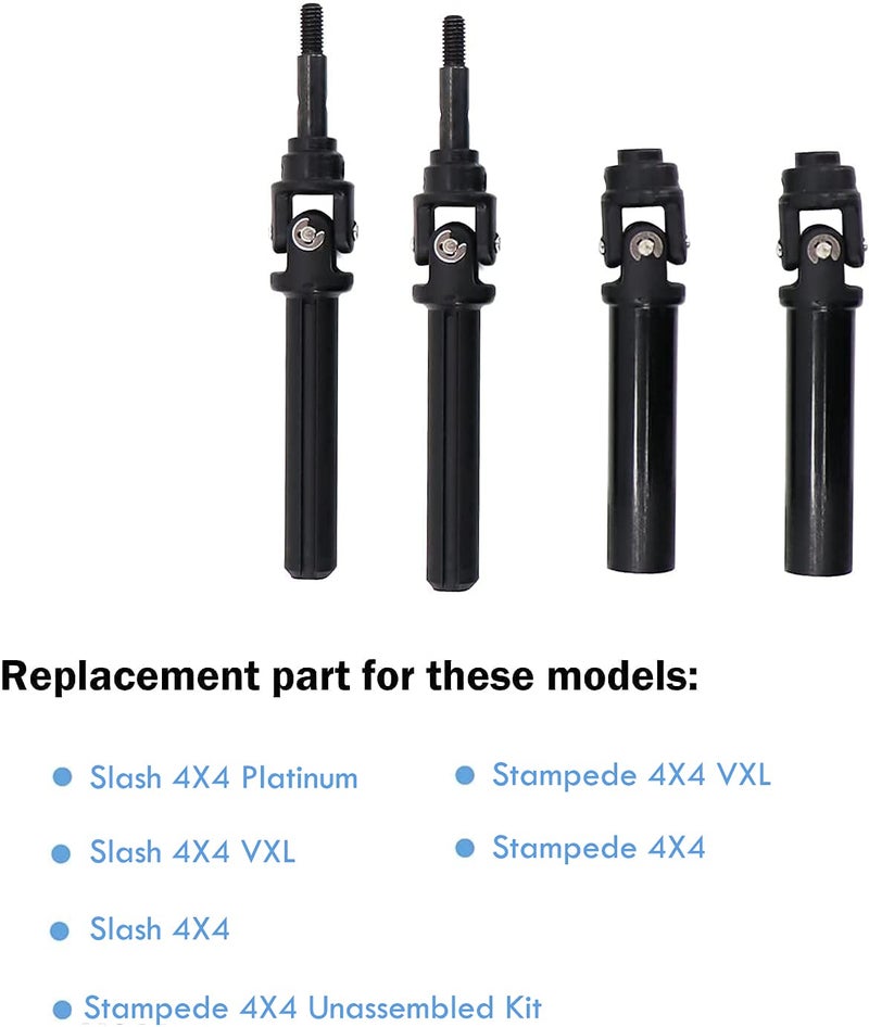 Wadoy 6851X Replacement Compatible With Traxxas Slash 4X4 And Stampede 4X4 Models Front Heavy Duty Driveshaft Assembly - Image 4