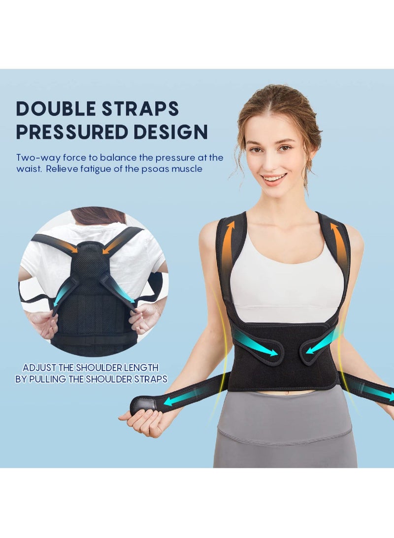Pow Back Brace and Posture Corrector for Women and Men Back Straightener Posture Corrector Scoliosis and Hunchback Correction Back Pain Spine Corrector Support Adjustable Posture Trainer - Image 5