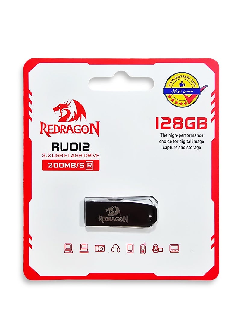 محرك أقراص فلاش RU012 3.2 USB 128 جيجابايت عالي الأداء للصور الرقمية والتخزين