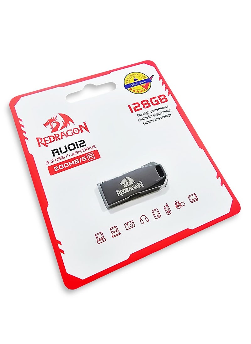 محرك أقراص فلاش RU012 3.2 USB 128 جيجابايت عالي الأداء للصور الرقمية والتخزين