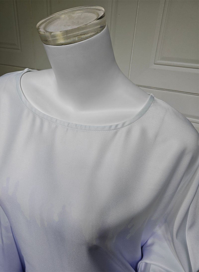 جيوان الخفافيش الأكمام فستان طويل كفتان رداء رمضان الملابسالإناث Abaya فستان رمضان عيد الفطر الصيف الساتان تدرج اللون الإسلامي المسلم - Image 5