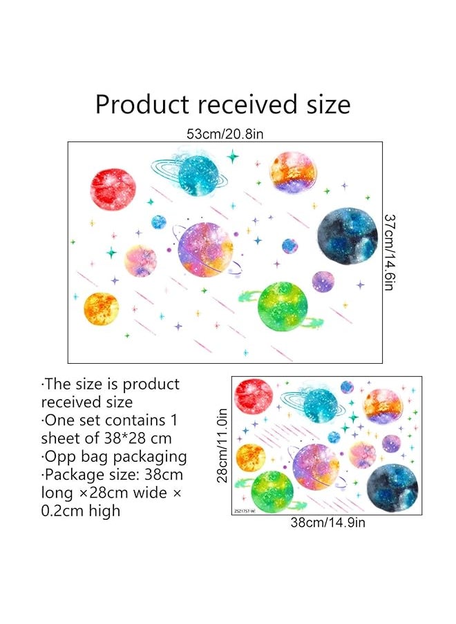 DMG TECH Fluorescent Wall Stickers Fluorescent 3D Realistic Sticker Dots Stars Moon And Planet Glow In The Dark Diy Luminous Adhesives Decals For Kids Bedroom Ceiling Walls Living Room Decorations  - Image 2