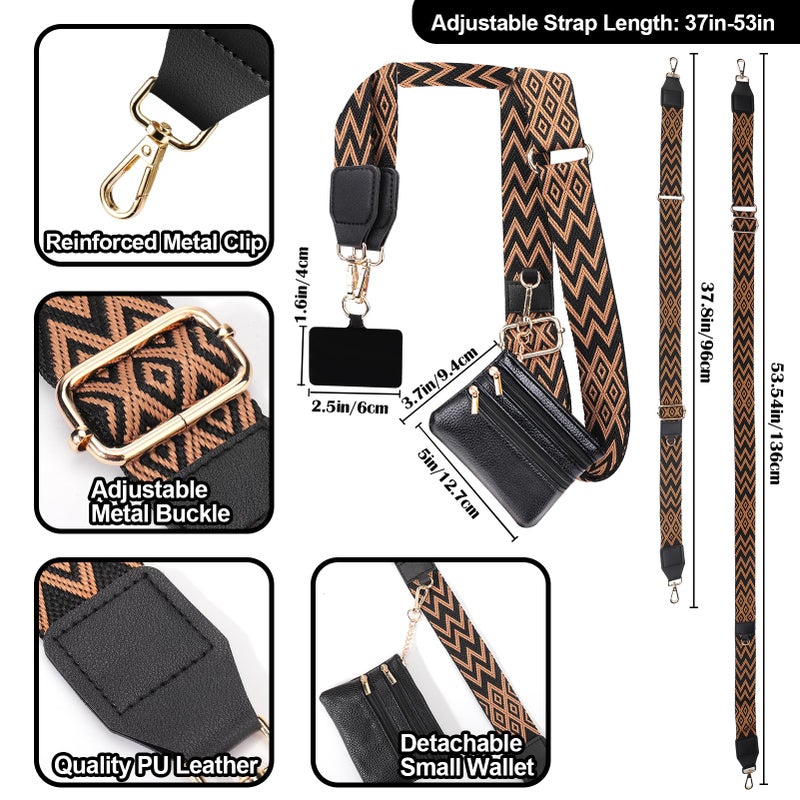 XANGNIER Clip and Go Strap for Phone with Wallet Crossbody, Phone Strap with Zippered Wallet, Adjustable Anti Theft Cellphone Lanyard for Women, Cellphone Chain Accessories,Multicolor 6 - Image 5