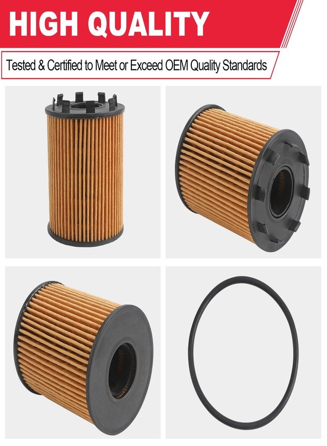 Fitede Oil Filter Compatible with Dodge Dart Fiat 500 500L 500X Linea Punto Jeep Renegade 1.4 L4 Engine Replaces# 68102241AA (2 Pcs) - Image 4