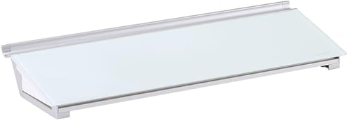 Quartet Glass Dry Erase White Board, Desktop Computer Pad for Notetaking, 18" x 6" Whiteboard, Clean Erase Surface with Storage, 1 Dry Erase Marker, White Surface (GDP186) - Image 1