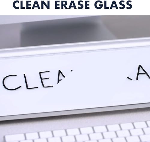 Quartet Glass Dry Erase White Board, Desktop Computer Pad for Notetaking, 18" x 6" Whiteboard, Clean Erase Surface with Storage, 1 Dry Erase Marker, White Surface (GDP186) - Image 4