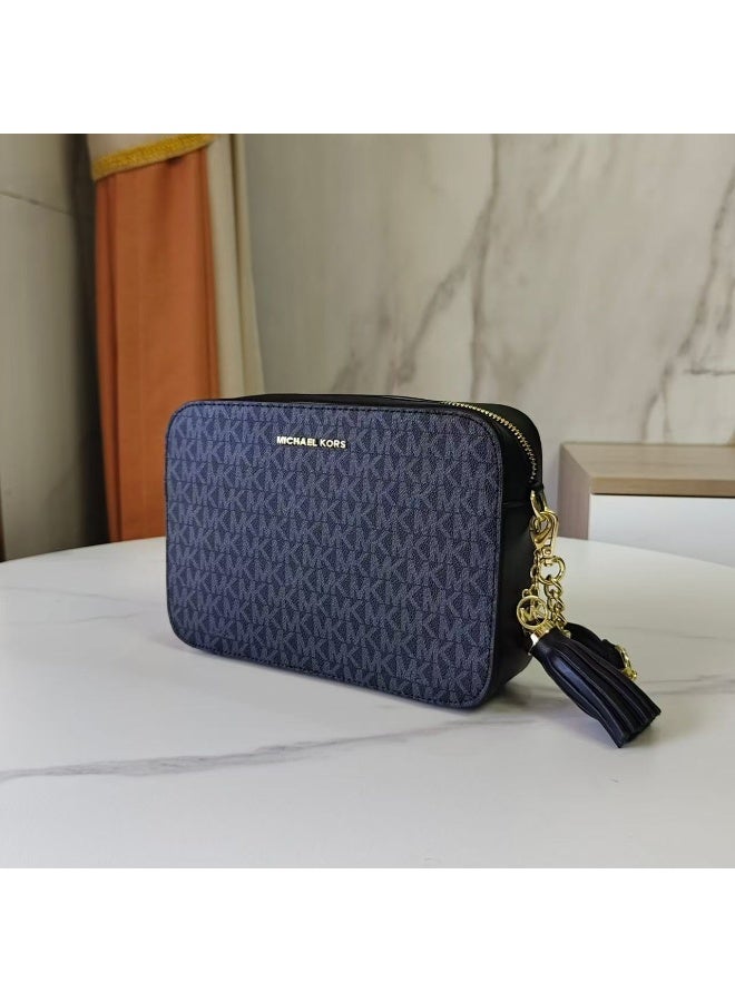 Michael Best-Selling Women's Bag: MICHAEL KORS MK Chain Strap Small Square Bag, Shoulder/Crossbody Fringe Camera Bag - Image 2