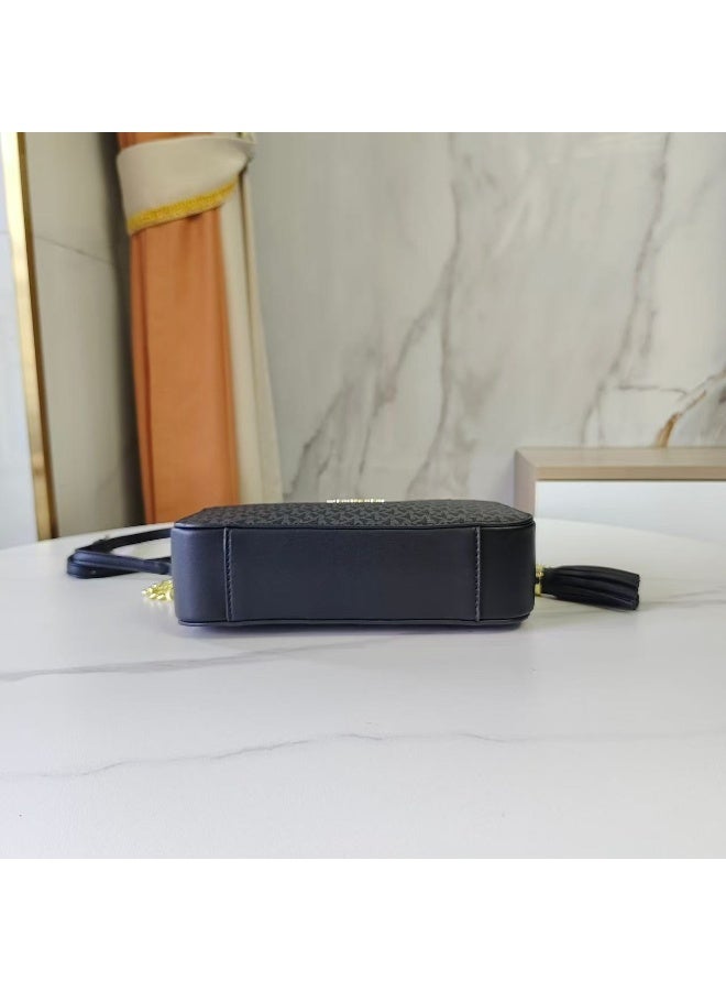 Michael Best-Selling Women's Bag: MICHAEL KORS MK Chain Strap Small Square Bag, Shoulder/Crossbody Fringe Camera Bag - Image 3