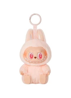 Generic LXQSMKN 𝐋𝐚𝐛𝐮𝐛𝐮 backpacks and key pendants Cute Labubu, Charming Plush Doll Pendant Hanging Keyring Card Gift (Pink)  - Image 1
