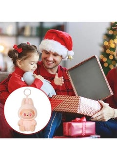 Generic LXQSMKN 𝐋𝐚𝐛𝐮𝐛𝐮 backpacks and key pendants Cute Labubu, Charming Plush Doll Pendant Hanging Keyring Card Gift (Pink)  - Image 4