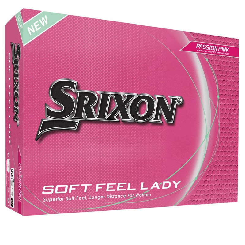 Srixon Soft Feel Lady Golf Balls, Soft Feel Lady 9, Pink - Image 1