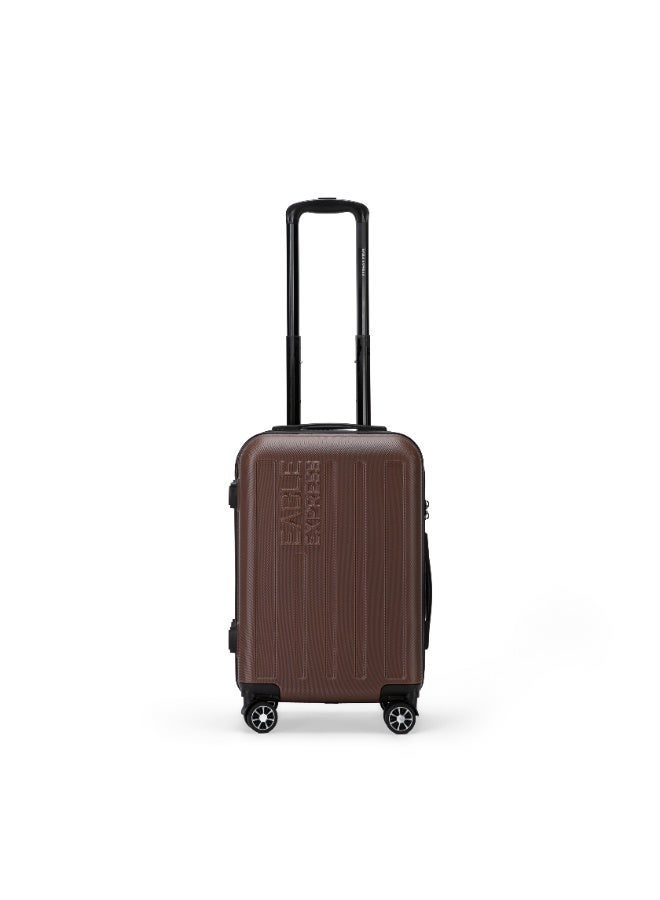 ايجل اكسبريس إيجل إكسبريس فينتشر حقيبة سفر مقصورة 20 بوصة - بني قهوة - صلبة ABS - غطاء حماية مجاني - ضمان لمدة عام - Image 1