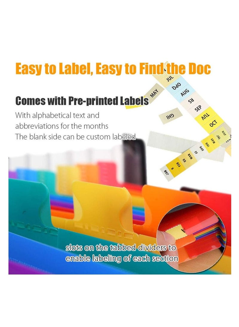 Y&D Colorful 24 Pocket Expanding Accordian File Organizer - Ideal for A4 and Letter Size Keep Your Invoices, Receipts, Documents Neatly Stored Portable  - Image 5