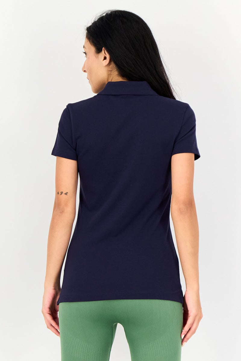 PUMA Women Regular Fit Short Sleeves Outdoor Polo Shirt, Dark Navy - Image 3