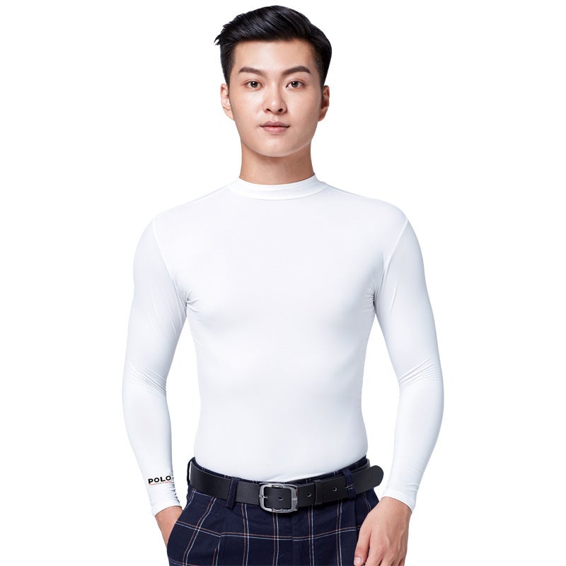 Generic POLO GOLF GOLF clothing mens long sleeve T-shirt sun protection clothing Ice Silk base shirt White 