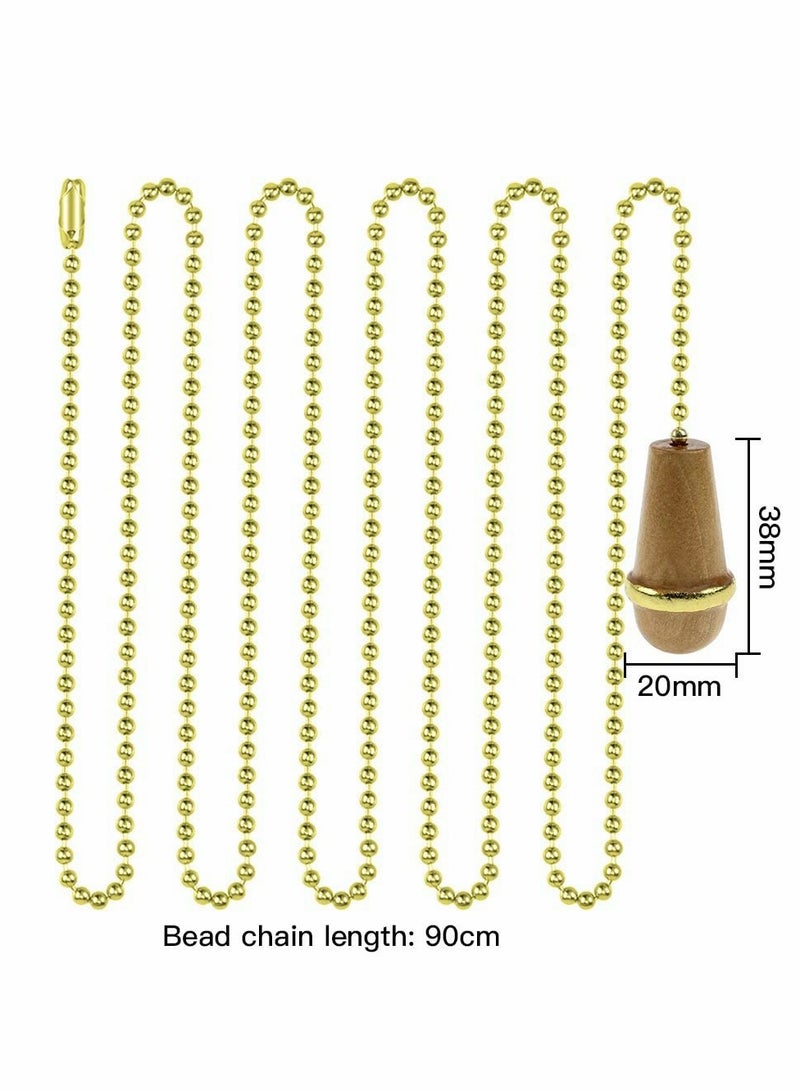 Wooden Handle Pull Chains, 3 Pcs Light Pull Chain, Fan Pull Chain - Image 2
